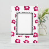 Roos bloem ontwerp save the date (Staand voorkant)