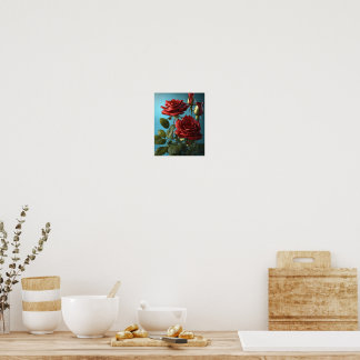 Roos bloem poster