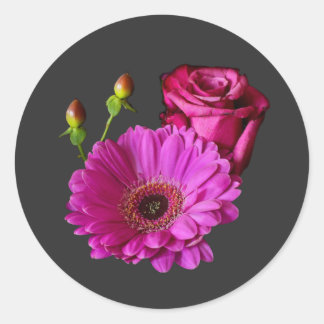 Roos bloem  rozen bloesem ronde sticker