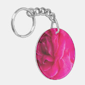 Roos bloem sleutelhanger (Voorkant Links)