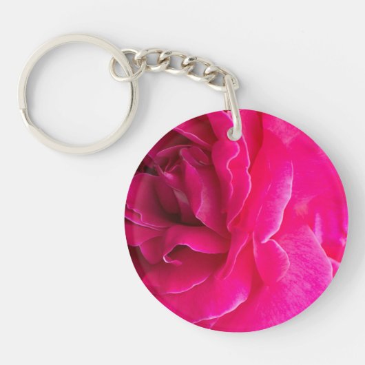 Roos bloem sleutelhanger (Voorkant)