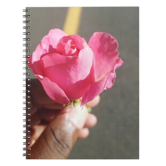 Roos Bloem Spiraal Foto Notitieboek (Voorkant)