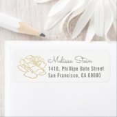 roos bloem wit retouretiket met naam etiket (Insitu)