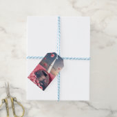 Roos bloem zeilboot bruiloft sticker cadeaulabel (Met Touw)