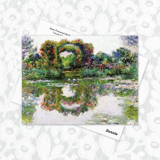 Roos bloembogen Claude Monet Briefkaart