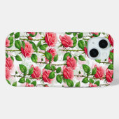 Roos Bloemen Bloemen Bladpatroon Case-Mate iPhone Case (Achterkant (horizontaal))