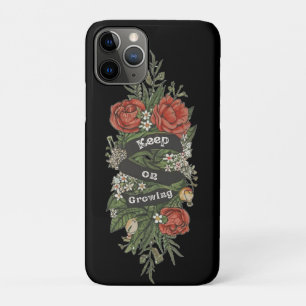 Roos Bloemen met Quote Design iPhone 11 Pro Hoesje