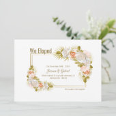 Roos bloemenuitloper aankondiging (Staand voorkant)