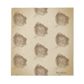 Roos Bloempatroon Papier Persoonlijk Notitieblok (Voorkant)