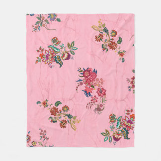 roos Bloom Elegantie Fleece Deken