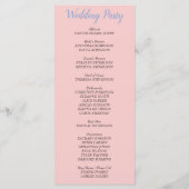 Roos Blue Cream Polka Dots Wedding Programme Programma (Achterkant)