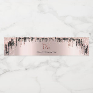 Roos Blush Black Drift Hairdresser Makeup Logo Waterfles Etiket