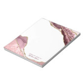 Roos Blush en goudglitterAgate Notitieblok (Gedraaid)