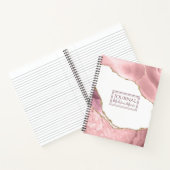 Roos Blush en goudglitterAgate Notitieboek (Binnen)