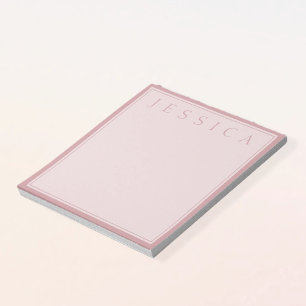 Roos Blush JOUW NAAM Notitieblok