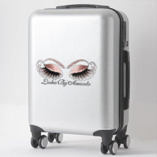 Roos Blush Makeup Artist Lashes Extension Name Sticker