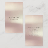 Roos Blush Parly Abstract Minimale Silk Vertical2 Visitekaartje (Voorkant / Achterkant)