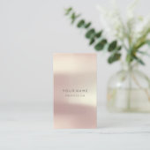 Roos Blush Parly Abstract Minimale Silk Vertical2 Visitekaartje (Staand voorkant)