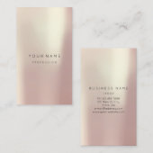 Roos Blush Parly Abstract Minimale Zijde Verticaal Visitekaartje (Voorkant / Achterkant)