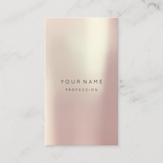 Roos Blush Parly Abstract Minimale Zijde Verticaal Visitekaartje (Voorkant)