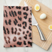 Roos Blush Pink Leopard Theedoek (Quarter Fold)