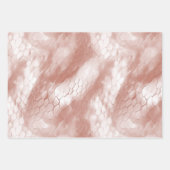 Roos Blush Pink Snake Print Inpakpapier Vel (Voorkant 2)