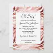 Roos Blush Roze Zebra Kaart (Voorkant)