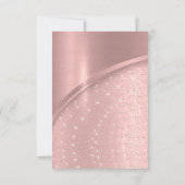 Roos Blush Vonk Glitter Bruidslief 16e Kaart (Achterkant)