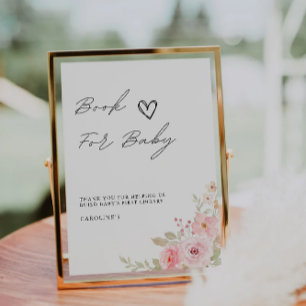 Roos Boek voor Baby Sign, Baby shower Kaart