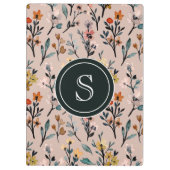 Roos Boho Floral Waterverf Aangepast Klembord (Achterkant)