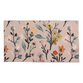 Roos Boho Floral Waterverf Aangepast Kussensloop (Achterkant-Links)