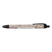 Roos Boho Floral Waterverf Basic - Aangepast Zwarte Inkt Pen (Bovenkant)