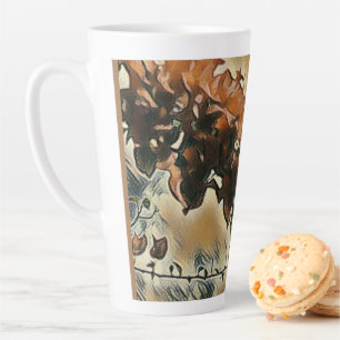 Roos boomkunst latte mok