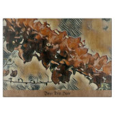 Roos boomkunst snijplank (Voorkant)