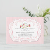  Roos Bridal Tea Party Kaart (Staand voorkant)