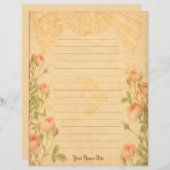  Roos briefpapier (Voorkant / Achterkant)