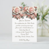  Roos bruidsboeket Kaart (Staand voorkant)