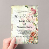  Roos bruiloft Acryl Uitnodigingen (Insitu (Draagbaar))