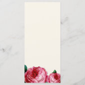 ROOS | BRUILOFT MENU AANGEPASTE RACK KAARTEN (Achterkant)