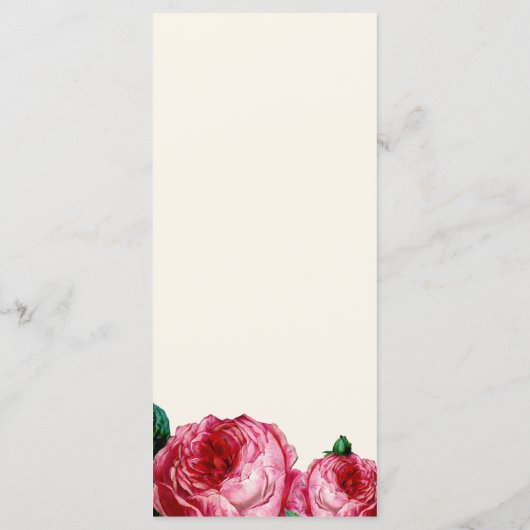  ROOS | BRUILOFT MENU AANGEPASTE RACK KAARTEN (Achterkant)