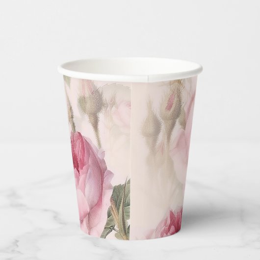 Roos bruiloft papier Cup Papieren Bekers (Rechts)