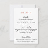 Roos bruiloft - Qr Code Enclosure Kaart (Voorkant)