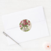 Roos bruiloft Ronde Sticker (Envelop)