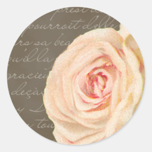 Roos bruiloft Ronde Sticker