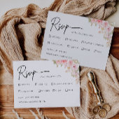 Roos bruiloft RSVP Kaart Sjabloon