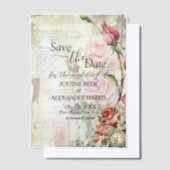  Roos bruiloft Save the Date Vellum Uitnodigingen (Offset)