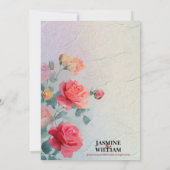 🌹 Roos bruiloft uitnodiging 💍🕊️ (Achterkant)
