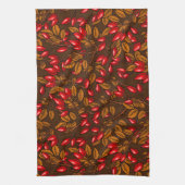 Roos, bruin en rood theedoek (Verticaal)