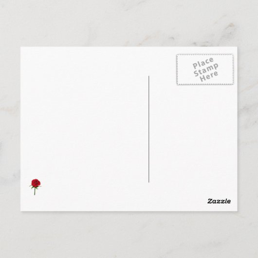 Roos Bud Briefkaart (Achterkant)
