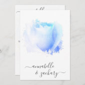 *~* Roos Bud + RSVP - QR AR8 Huwelijksuitnodiging Kaart (Voorkant / Achterkant)